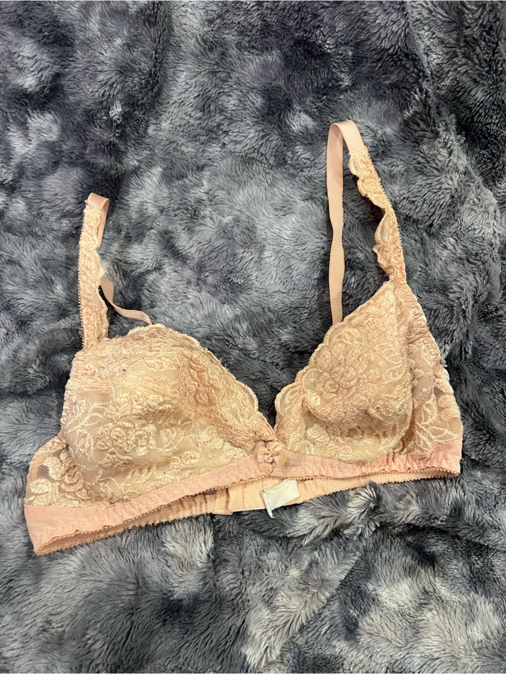 Vintage Lace Underwire Bra - Blush Pink